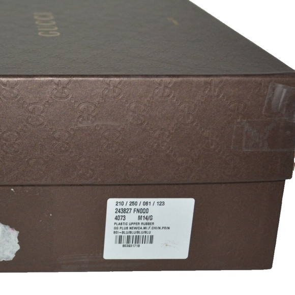 NIB GUCCI GG SUPREME CANVAS MENS HITOP CROCODILE LEATHER TRIM SNEAKERS - Picture 10 of 10